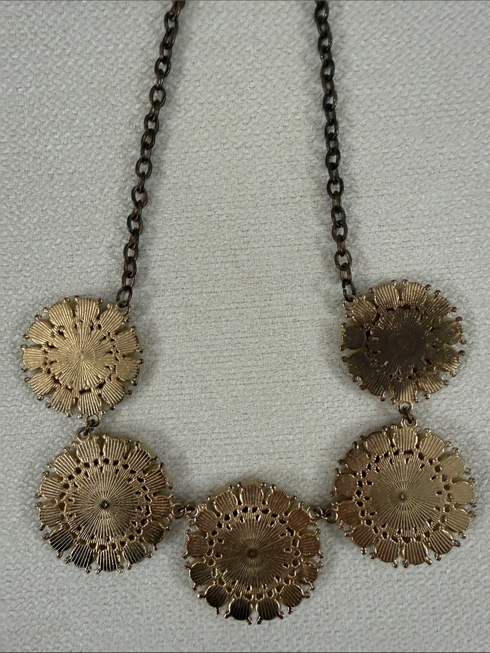 Two Floral Statement Necklace - Women Jewelry - Picture 4 of 7